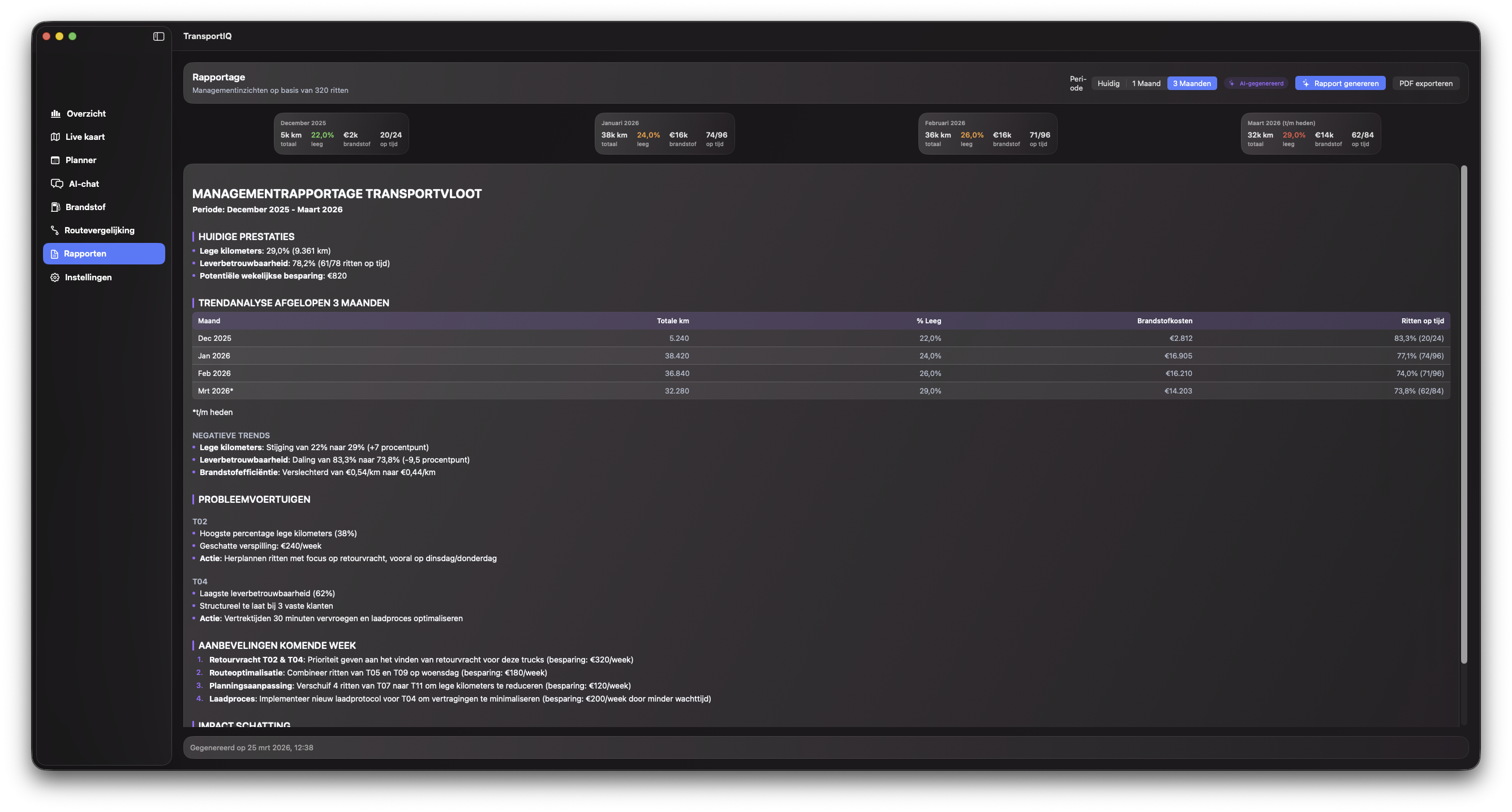 AI chat to report demo fallback