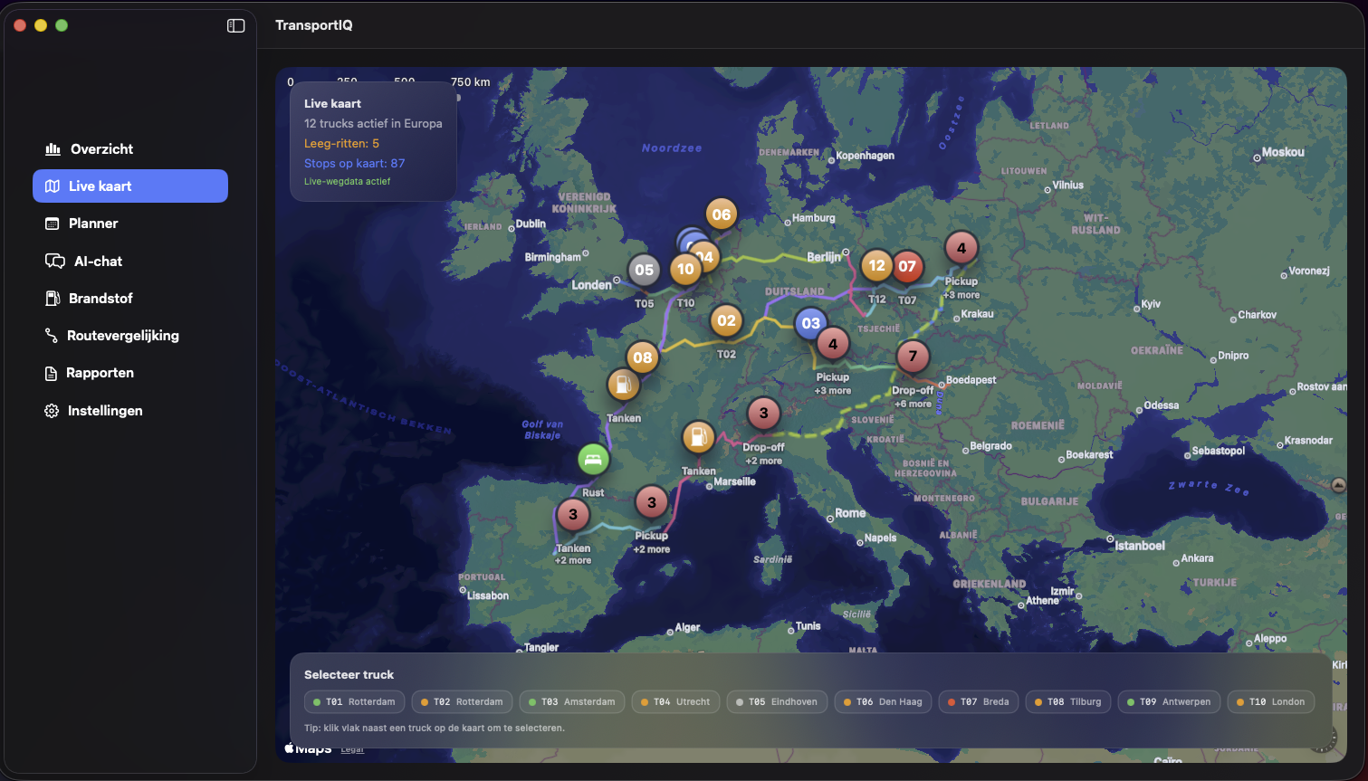 Live map demo fallback